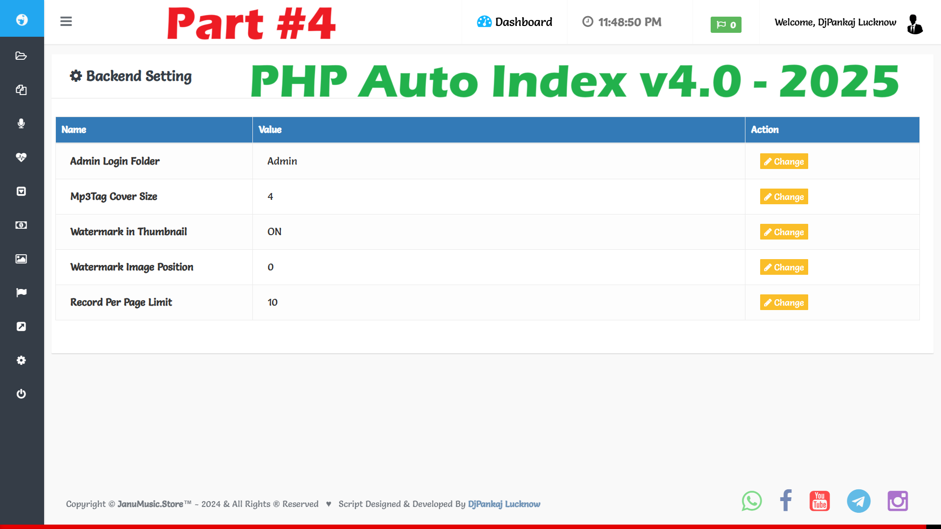 Change Backend Setting In Auto Index Script V4.0 { 2025 } - Part 4